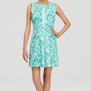 👗 Michael Kors Blue Marble Swirl Dress
